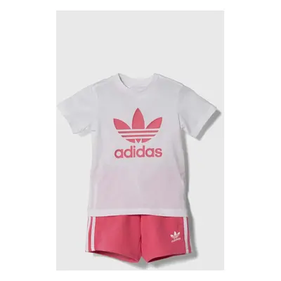 Dětská souprava adidas Originals růžová barva