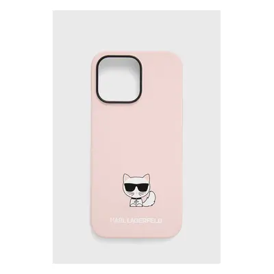 Obal na telefon Karl Lagerfeld iPhone 14 Pro Max 6.7" růžová barva