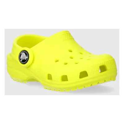 Dětské pantofle Crocs CLASSIC CLOG zelená barva