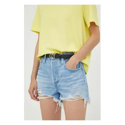 Džínové šortky Levi's 501 dámské, hladké, high waist, 56327.0086-LightIndig