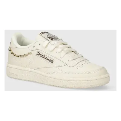 Kožené sneakers boty Reebok Classic Club C 85 béžová barva, 100074237