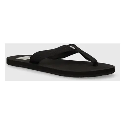 Žabky Helly Hansen LOGO SANDAL 2 dámské, černá barva, na plochém podpatku, 11957