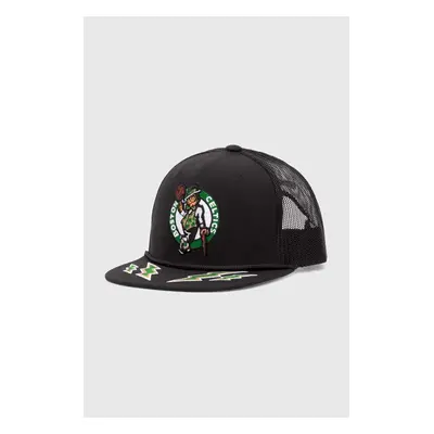 Kšiltovka Mitchell&Ness NBA BOSTON CELTICS černá barva, s aplikací