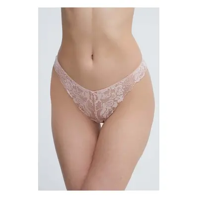 Kalhotky women'secret FEMININE LACE růžová barva, 8327295