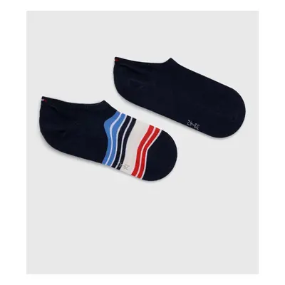 Ponožky Tommy Hilfiger 2-pack pánské, tmavomodrá barva, 701227297