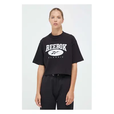 Bavlněné tričko Reebok Classic ARCHIVE ESSENTIALS černá barva, 100036314