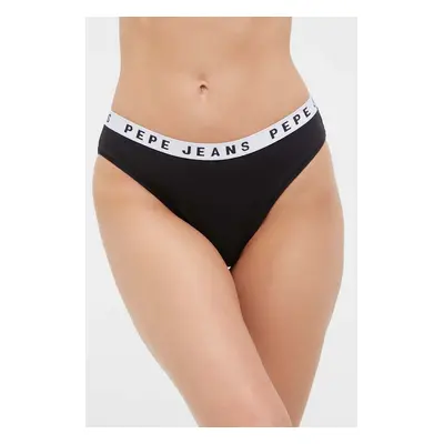 Kalhotky Pepe Jeans LOGO BIKINI černá barva, PLU10921.999