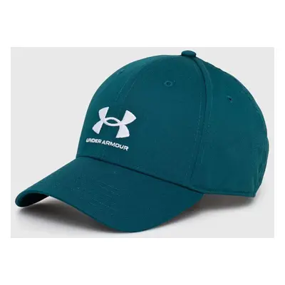 Kšiltovka Under Armour tyrkysová barva, s aplikací, 1381645