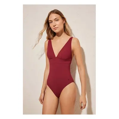 Jednodílné plavky women'secret PERFECT FIT 1 červená barva, mírně vyztužený košík, 5527092