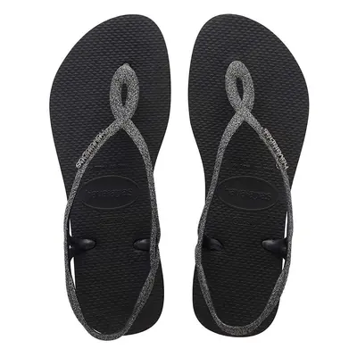 Dětské sandály Havaianas LUNA PREMIUMI BLACK černá barva