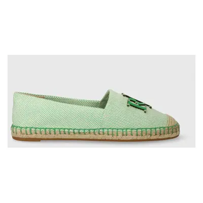 Espadrilky Lauren Ralph Lauren Cameryn Logo zelená barva, 8029200000000000