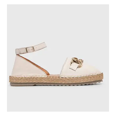 Kožené espadrilky Answear Lab béžová barva