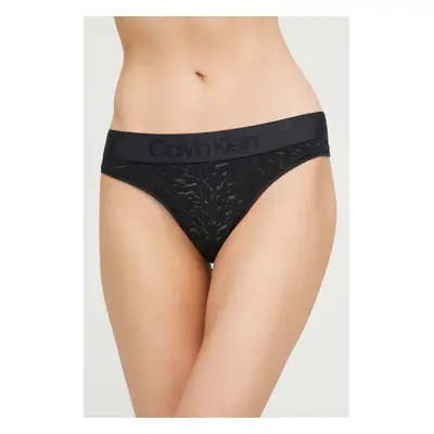 Tanga Calvin Klein Underwear černá barva, 000QF7287E