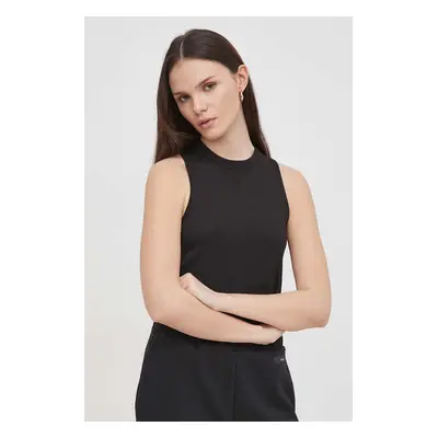 Bavlněný top Calvin Klein černá barva, K20K206891