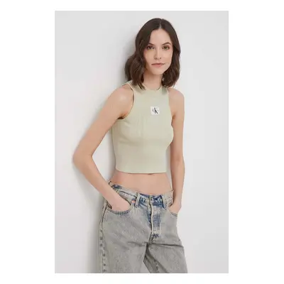 Top Calvin Klein Jeans dámský, zelená barva, J20J223151