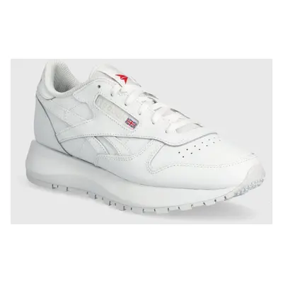 Kožené sneakers boty Reebok Classic CLASSIC LEATHER bílá barva, 100074458