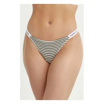 Tanga Tommy Jeans béžová barva, UW0UW05383