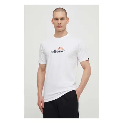 Bavlněné tričko Ellesse Trea T-Shirt bílá barva, s potiskem, SHV20126