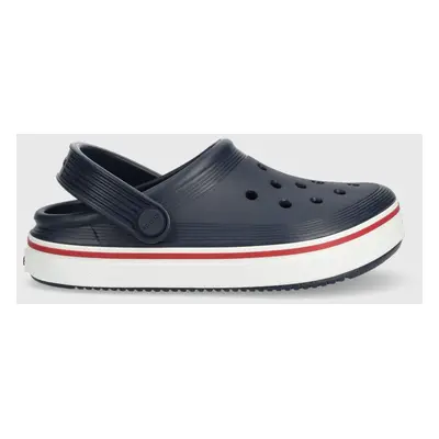 Dětské pantofle Crocs CROCBAND CLEAN CLOG tmavomodrá barva