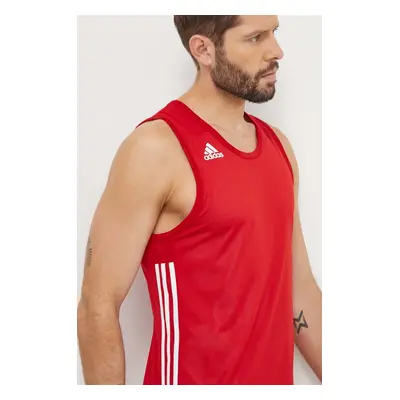 Oboustranné tréninkové tričko adidas Performance Speed Reversible červená barva, DY6595