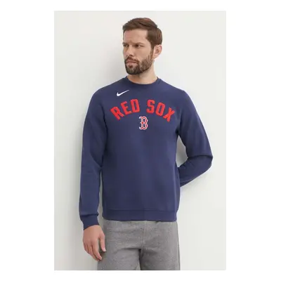 Mikina Nike Boston Red Sox pánská, tmavomodrá barva, s aplikací