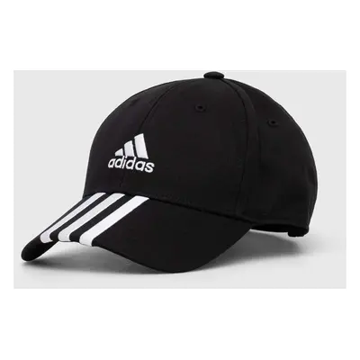 Bavlněná baseballová čepice adidas Performance černá barva, s aplikací, IB3242