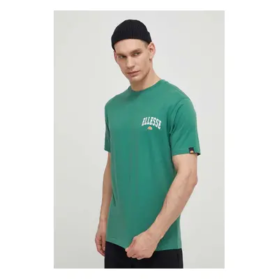 Bavlněné tričko Ellesse Harvardo T-Shirt zelená barva, s potiskem, SHV20245