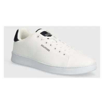 Sneakers boty Tommy Hilfiger COURT CUPSOLE PIQUE TEXTILE bílá barva, FM0FM04967