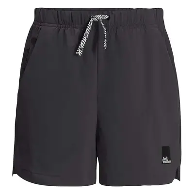 Dětské kraťasy Jack Wolfskin TEEN SHORTS B černá barva