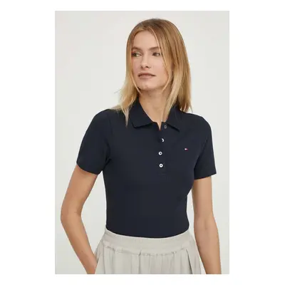 Polo tričko Tommy Hilfiger tmavomodrá barva, WW0WW42047