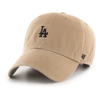 Čepice 47brand MLB Los Angeles Dodgers béžová barva, s aplikací, B-BSRNR12GWS-KHB