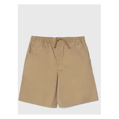 Dětské kraťasy Vans RANGE ELASTIC WAIST SHORT II BOYS hnědá barva, nastavitelný pas