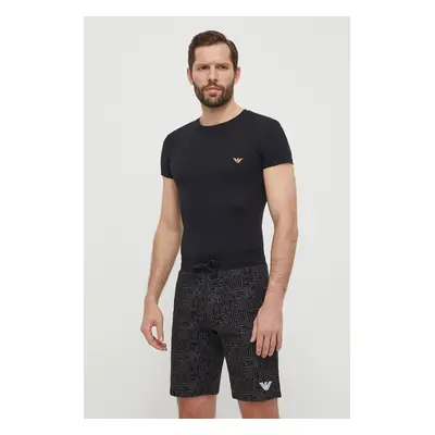 Tričko Emporio Armani Underwear černá barva, s potiskem, 111035 4R513