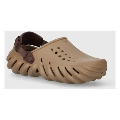 Pantofle Crocs X - (Echo) Clog hnědá barva, 207937