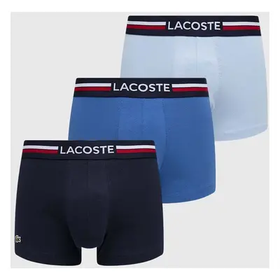 Boxerky Lacoste 3-pack pánské, tmavomodrá barva