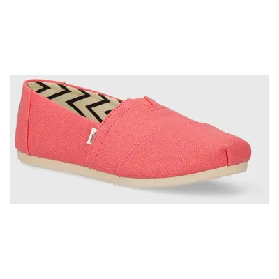 Espadrilky Toms Alpargata růžová barva, 10020672