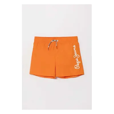 Dětské plavkové šortky Pepe Jeans LOGO SWIMSHORT oranžová barva