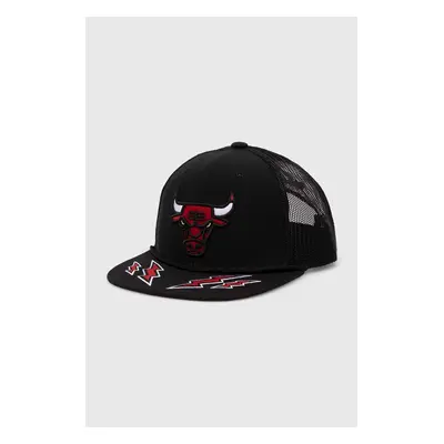 Kšiltovka Mitchell&Ness NBA CHICAGO BULLS černá barva, s aplikací