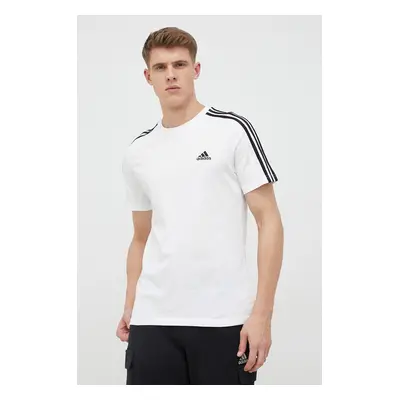 Bavlněné tričko adidas bílá barva, IC9336