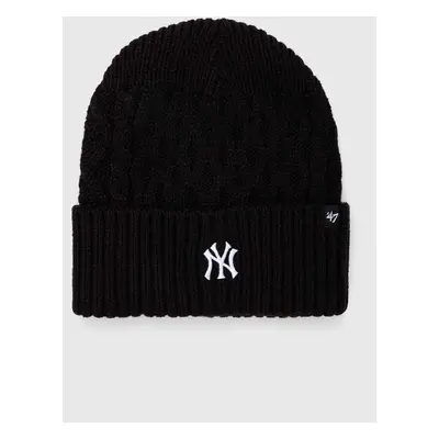 Čepice 47brand MLB New York Yankees černá barva, z tenké pleteniny