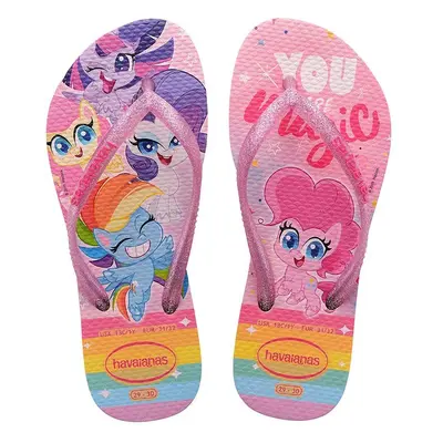 Dětské žabky Havaianas KIDS SLIM MY LITTLE růžová barva