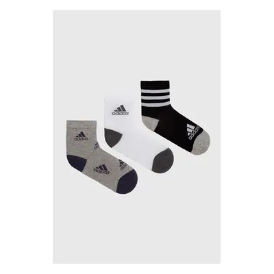 Dětské ponožky adidas Performance 3-pack šedá barva