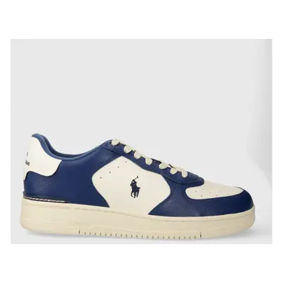 Kožené sneakers boty Polo Ralph Lauren Masters Crt tmavomodrá barva, 809931571001