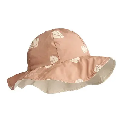 Dětská oboustranná čepice Liewood Amelia Reversible Sun Hat béžová barva