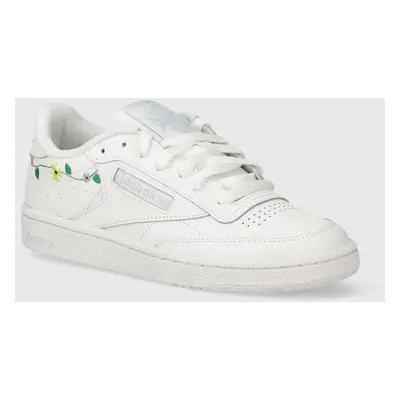 Kožené sneakers boty Reebok Classic CLUB C 85 bílá barva, 100202092