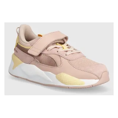 Dětské sneakers boty Puma RS-X Metallic AC+ PS růžová barva