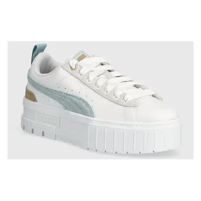 Kožené sneakers boty Puma Mayze Mix Wns bílá barva, 387468