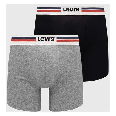 Boxerky Levi's 2-pack pánské, černá barva