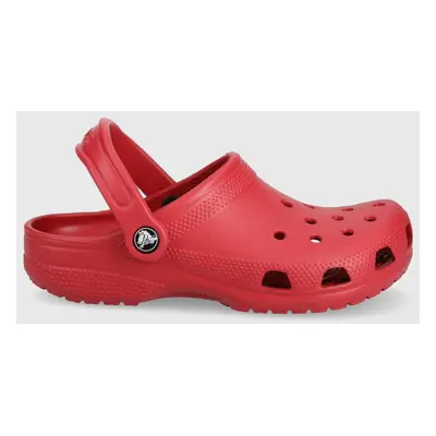 Pantofle Crocs červená barva