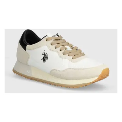 Sneakers boty U.S. Polo Assn. CLEEF béžová barva, CLEEF006M 4TS1